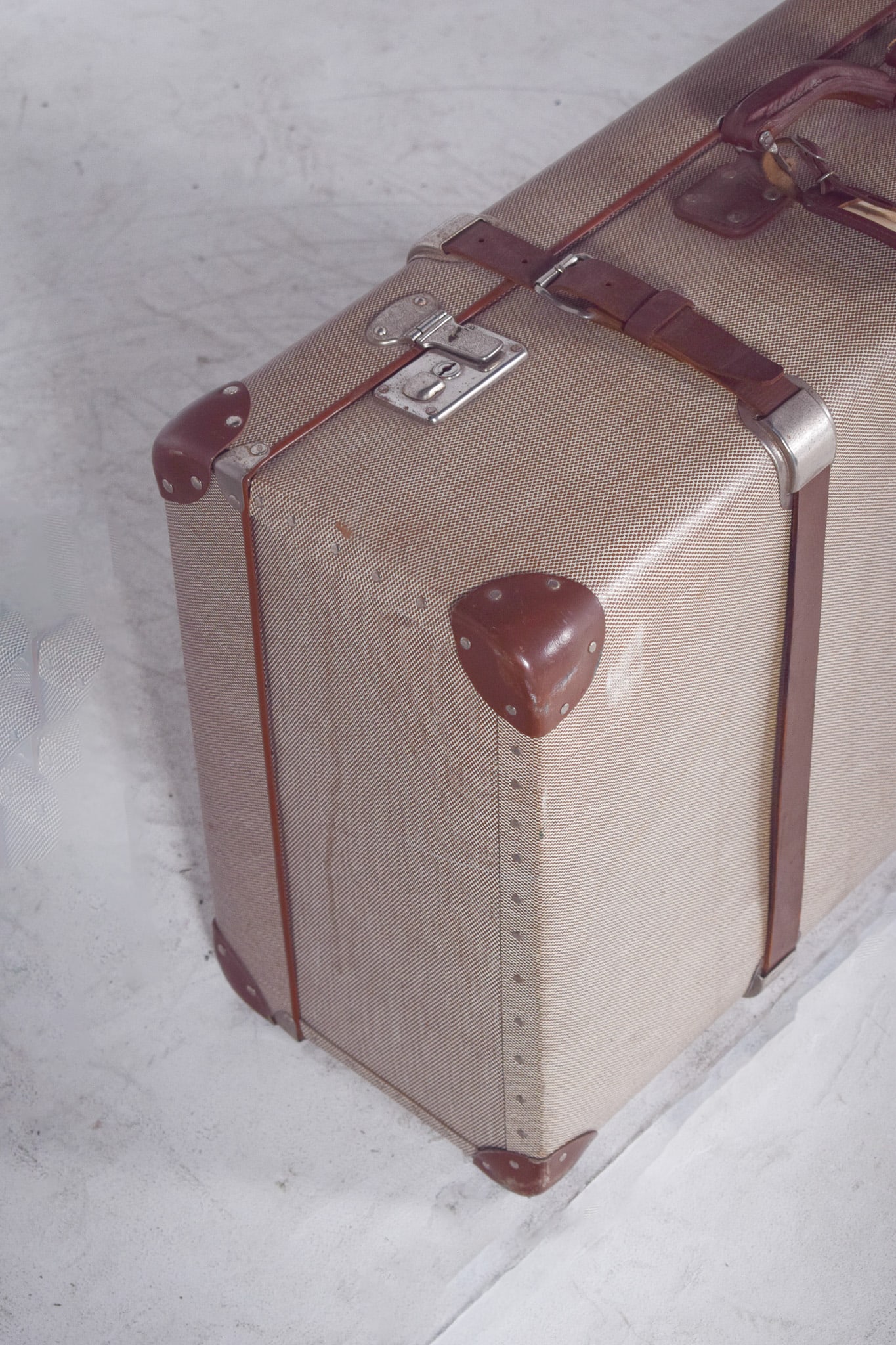 Mid-Century Modern Travelling Bag with Leather, 1950s - 10