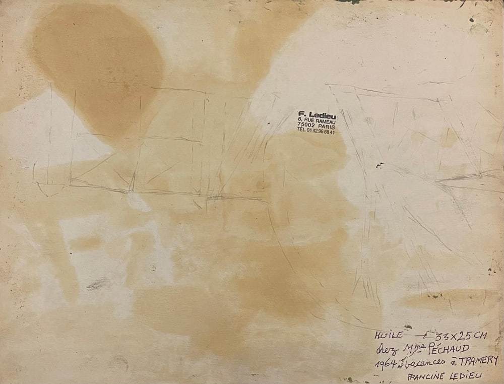 Francine Ledieu, Vacances à Tramery, 1964, Oil on Paper - 2