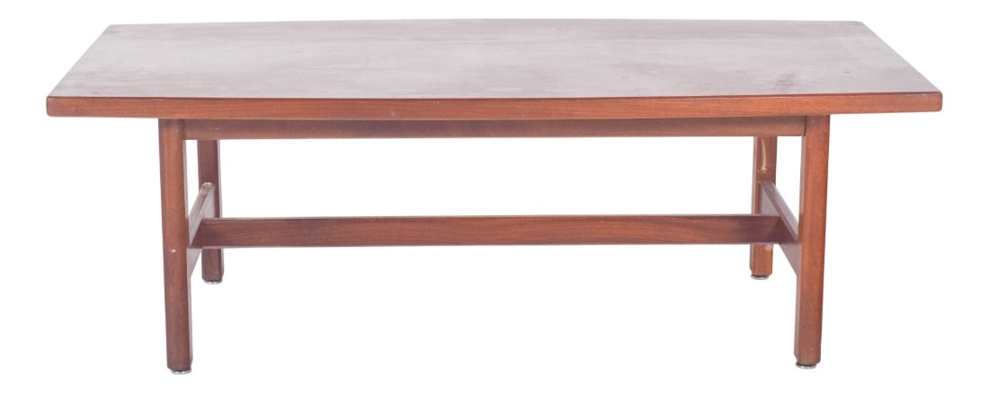 Mid-Century Portuguese Coffee Table from Olaio, 1960s: Olaio coffee table. With modernist lines typical of Portuguese furniture from the second half of the 20th century, the table has a rectangular shape with straight edges and a smooth finish, supported
