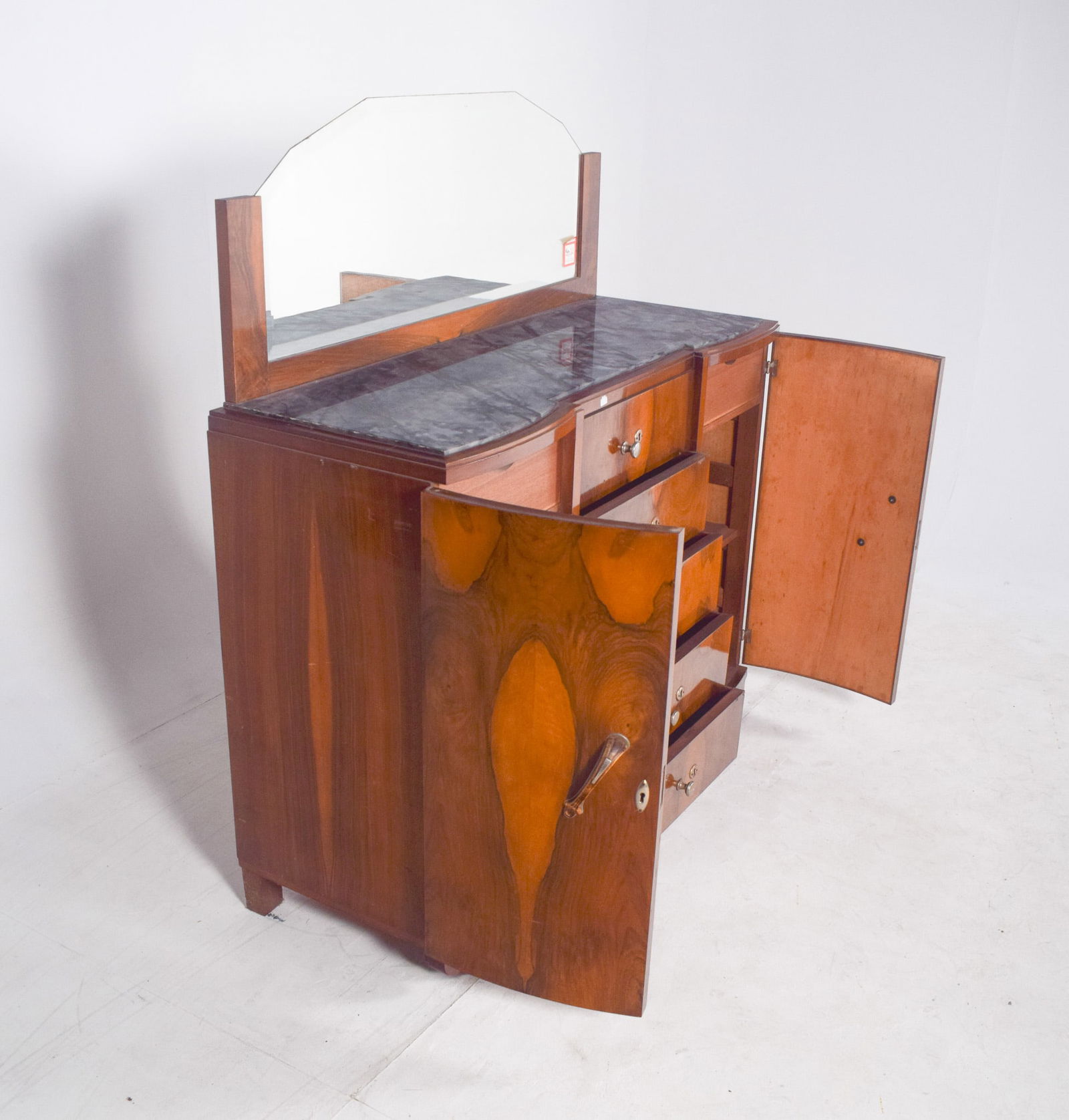 Vintage Portuguese Art Deco Mirror Sideboard, 1920 - 11