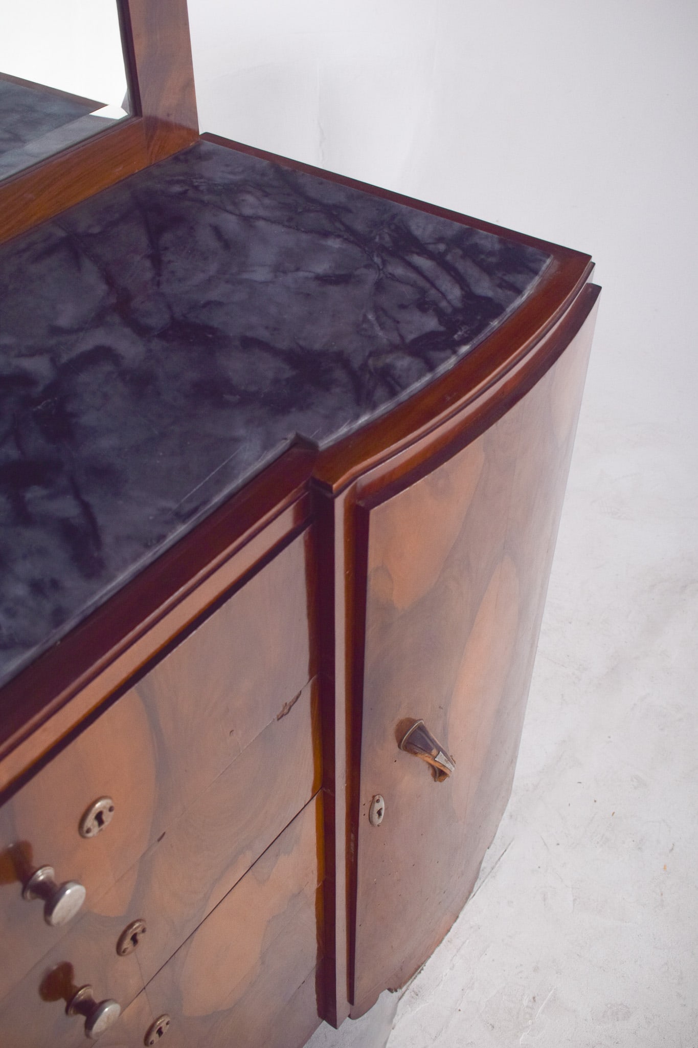 Vintage Portuguese Art Deco Mirror Sideboard, 1920 - 6