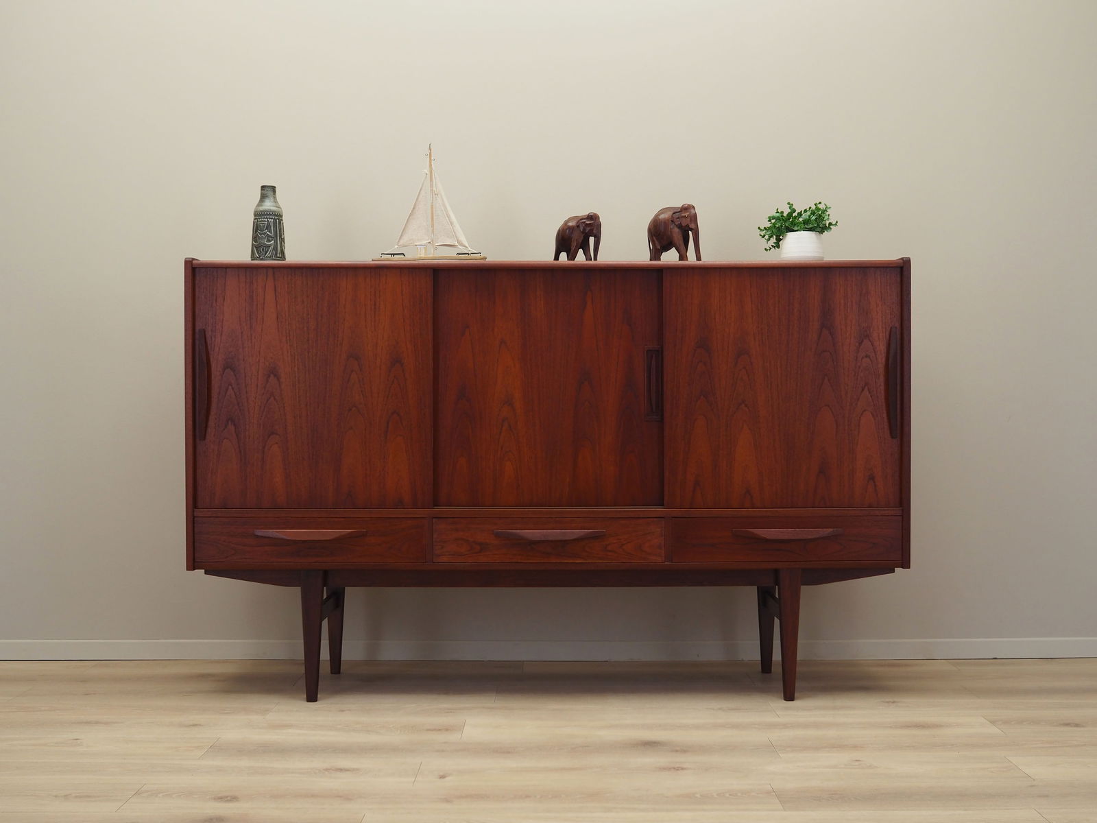 Danish Teak Highboard from ES Møbler, 1970s - 2