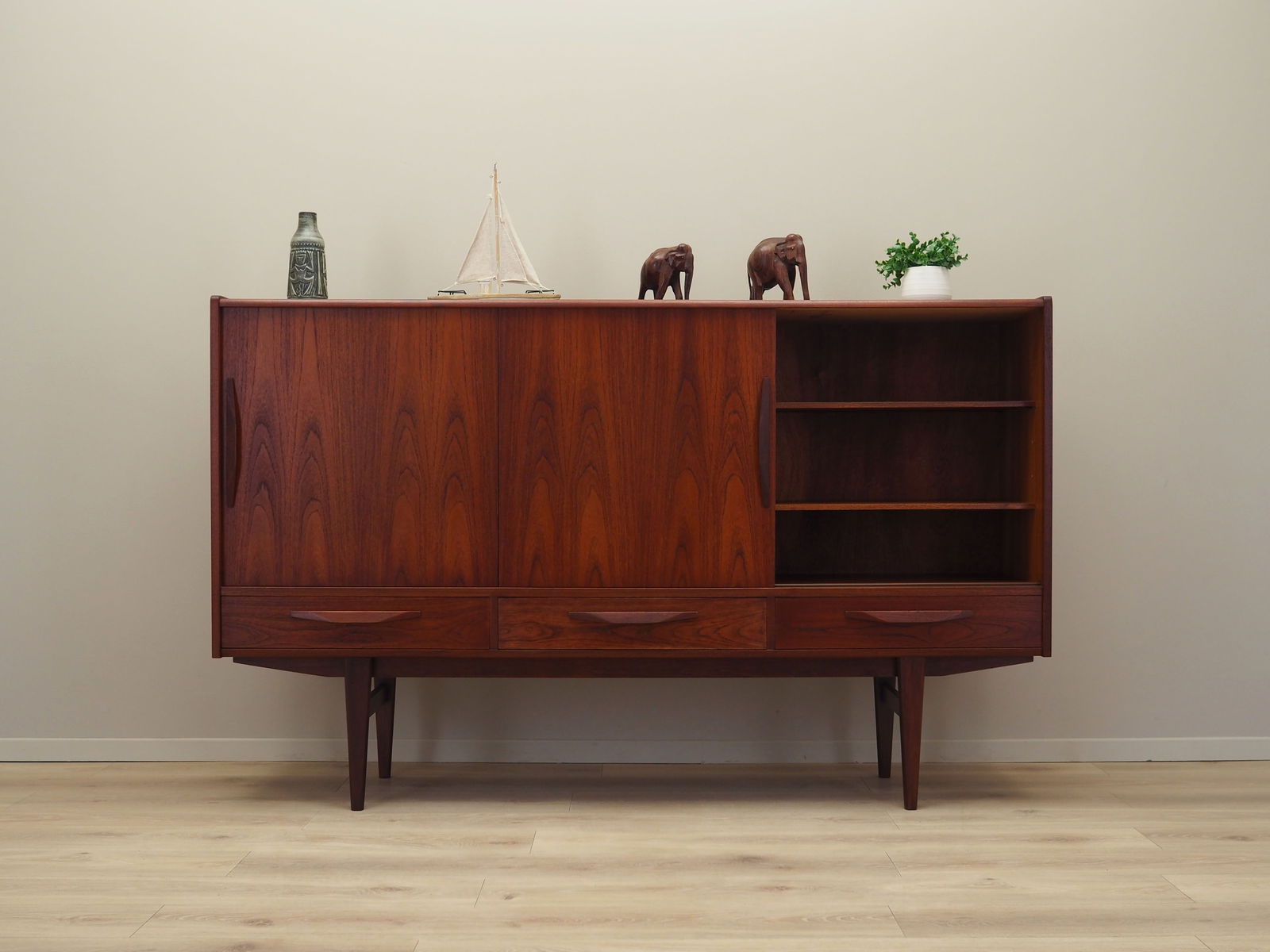 Danish Teak Highboard from ES Møbler, 1970s - 3