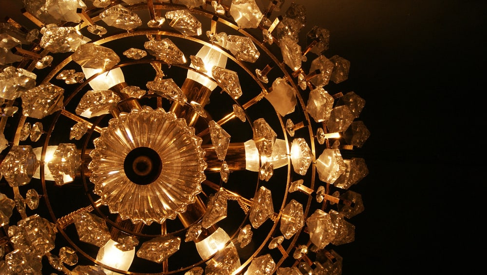 Large Crystal Glass Ceiling Lamp from Palwa - 9