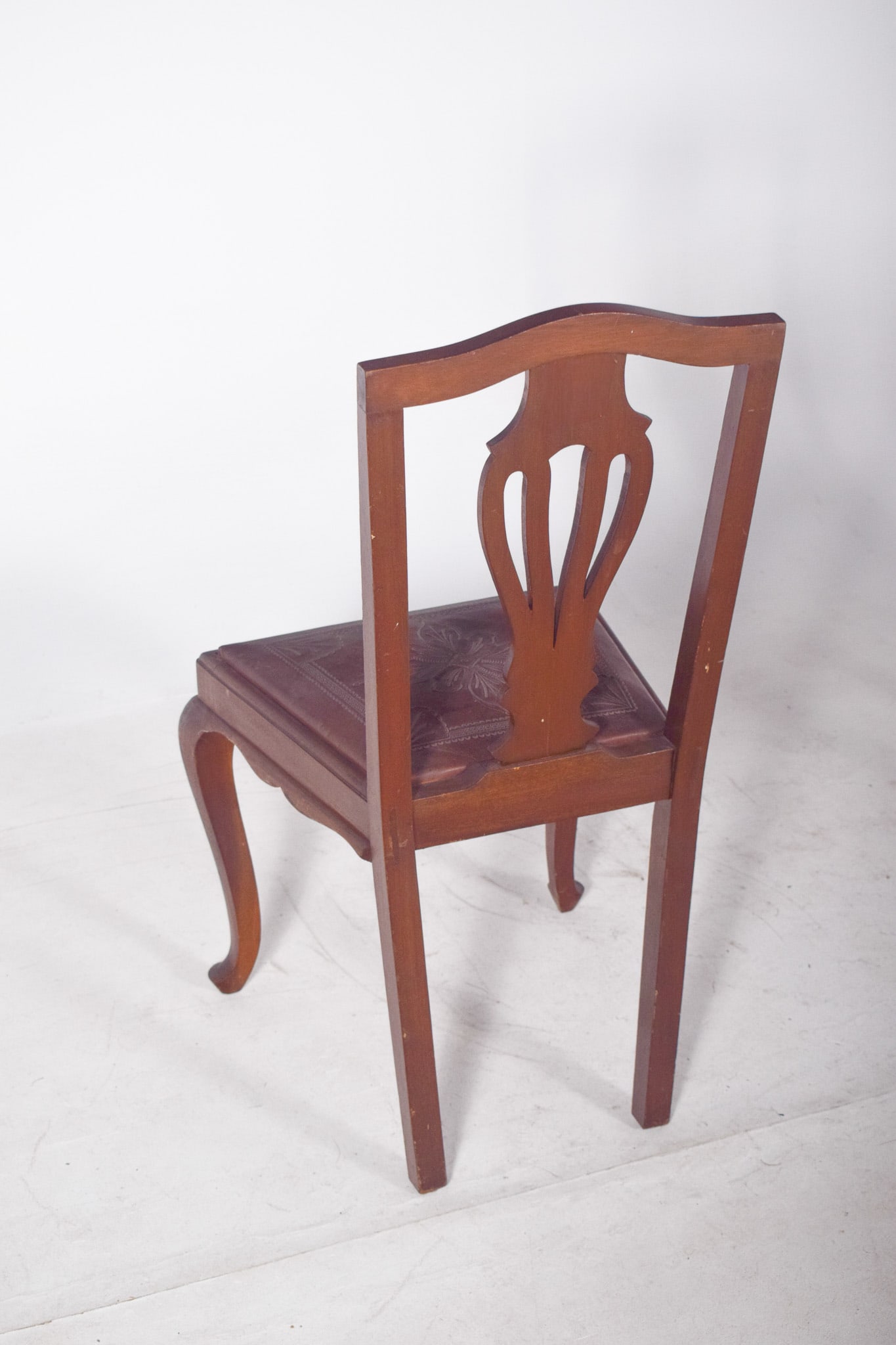 Chairs with Embossed Leather Seats, 1950s, Set of 2 - 11