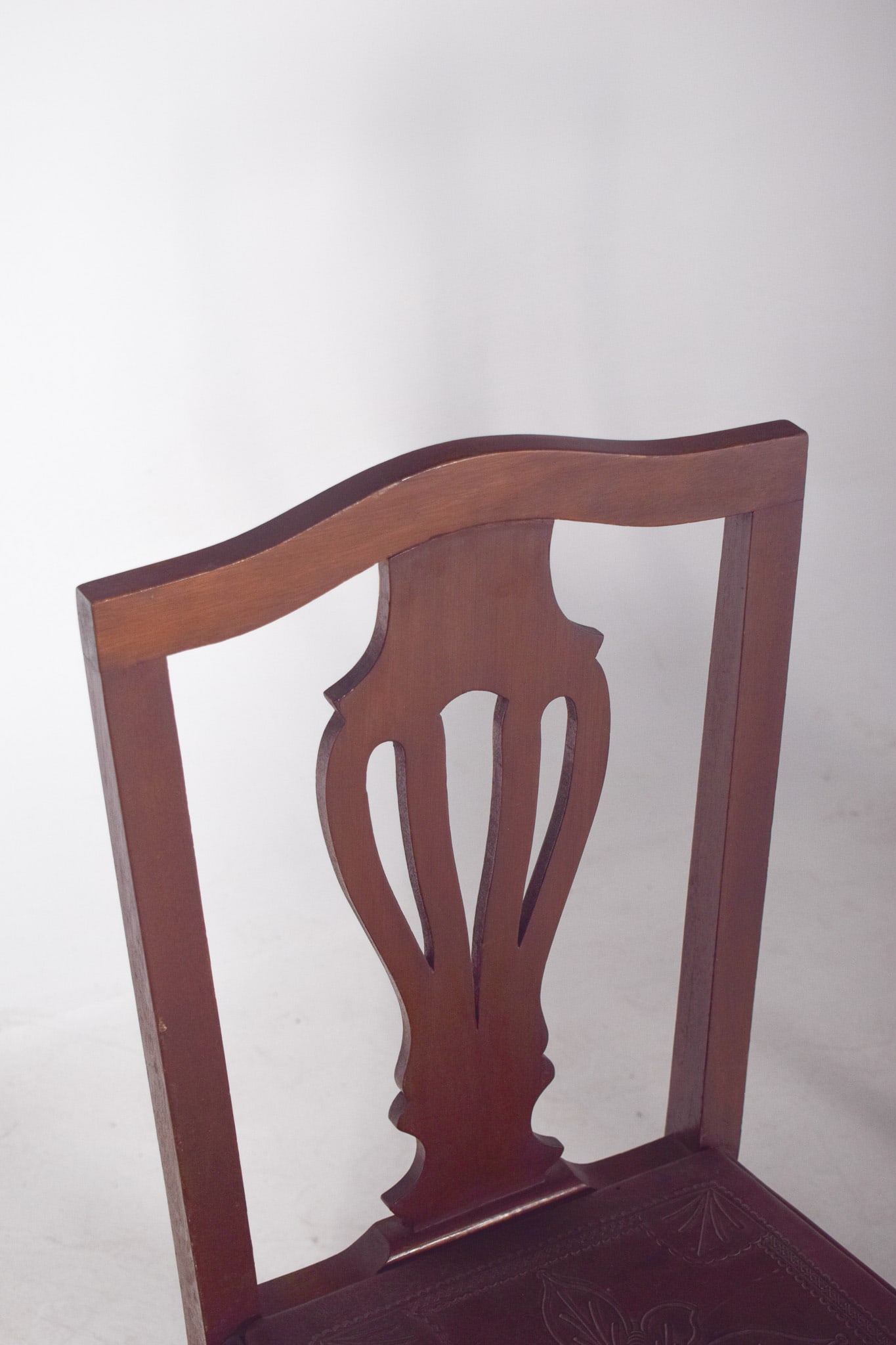 Chairs with Embossed Leather Seats, 1950s, Set of 2 - 6