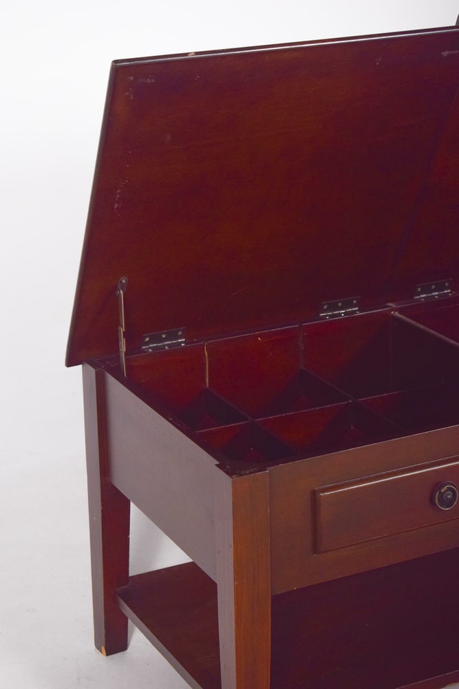 Rectangular Coffee Table with Hinged Top, 1950s - 14