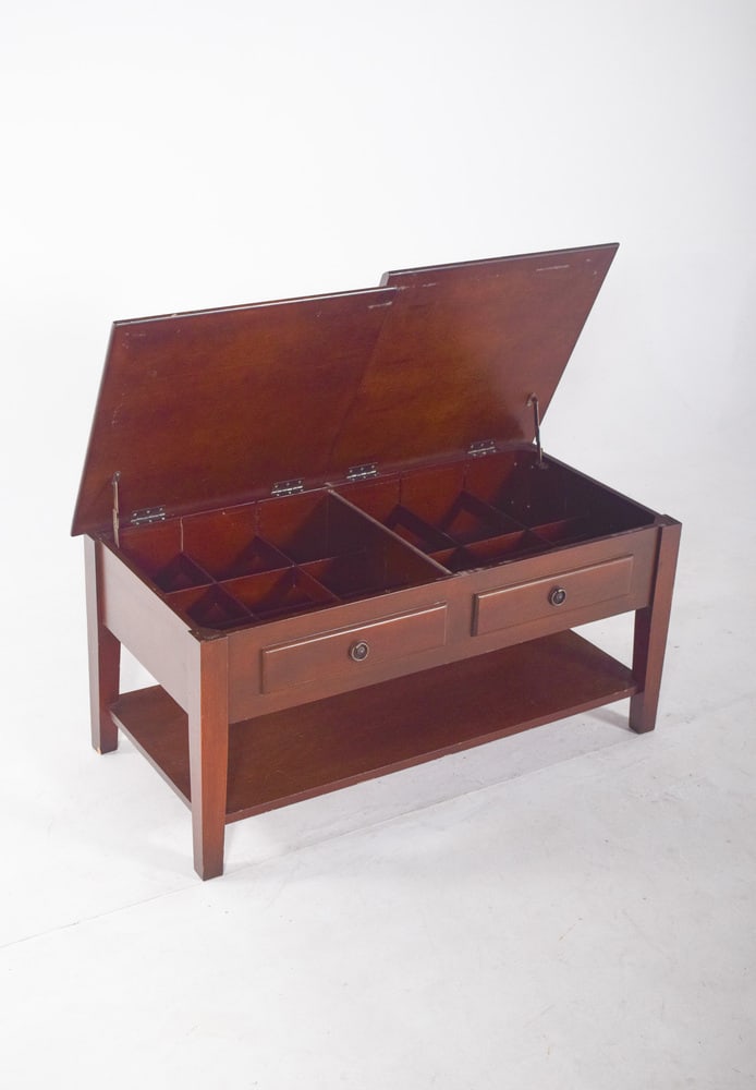 Rectangular Coffee Table with Hinged Top, 1950s - 2