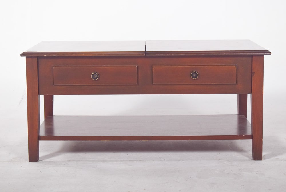 Rectangular Coffee Table with Hinged Top, 1950s - 6