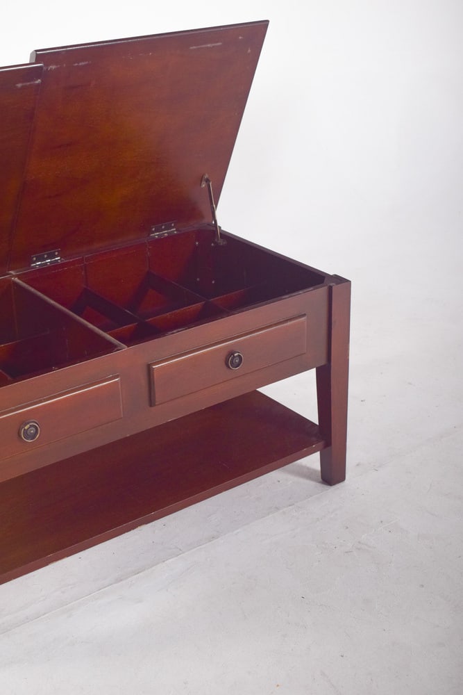 Rectangular Coffee Table with Hinged Top, 1950s - 7