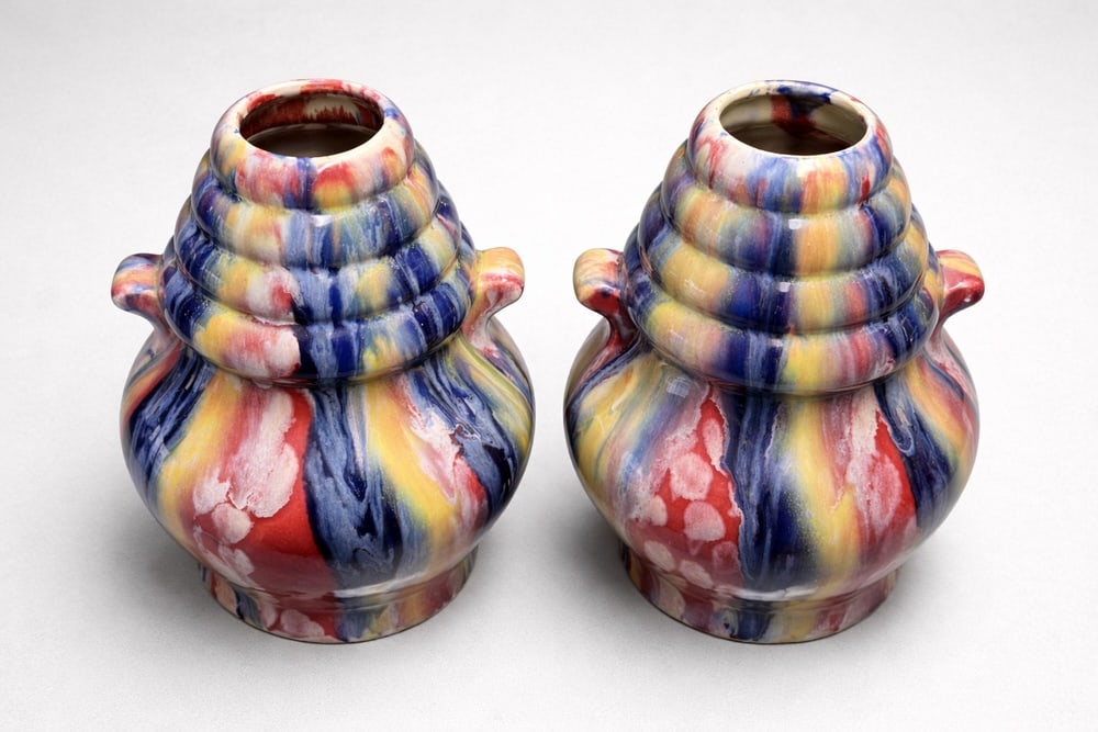 Glazed Ceramic Vases from Elgé, France, 1950, Set of 2 - 2