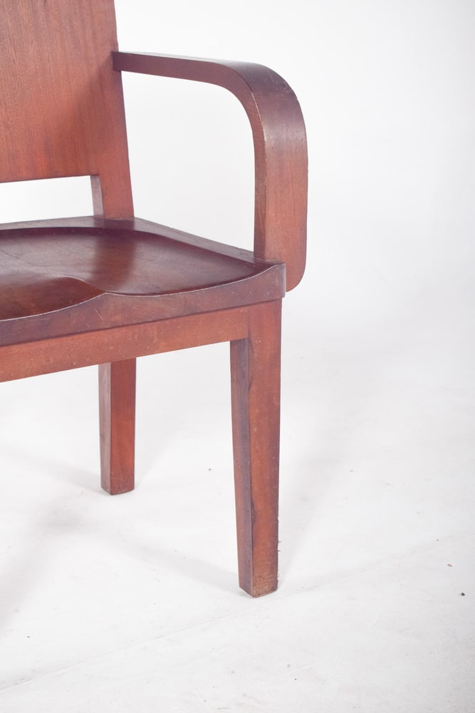 Portuguese Mahogany Desk Armchair, 1920s - 5