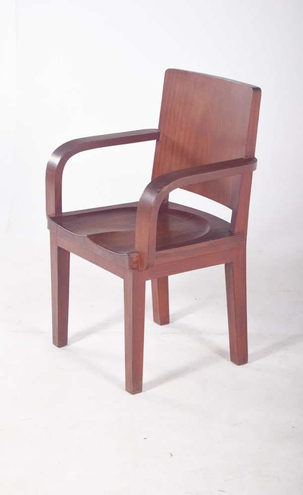 Portuguese Mahogany Desk Armchair, 1920s - 7