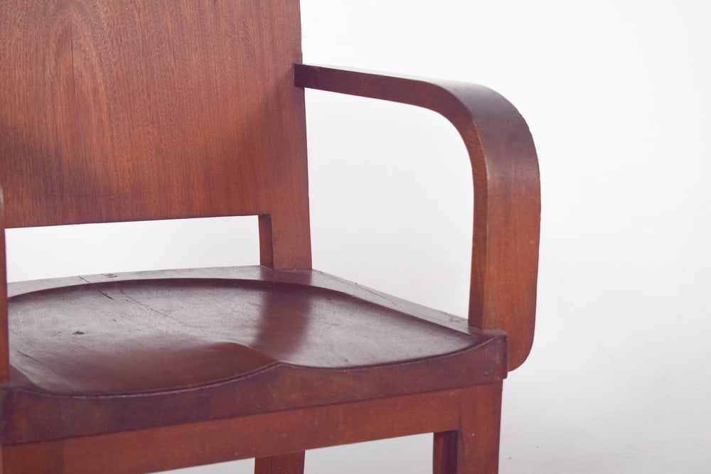 Portuguese Mahogany Desk Armchair, 1920s - 8