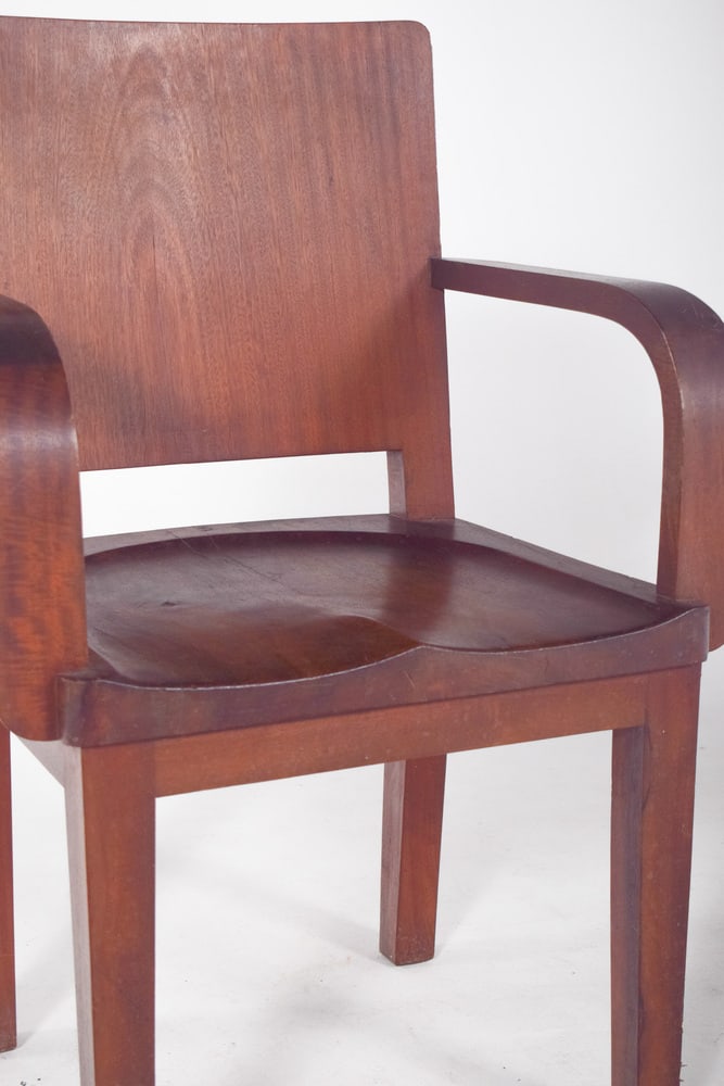 Portuguese Mahogany Desk Armchair, 1920s - 9