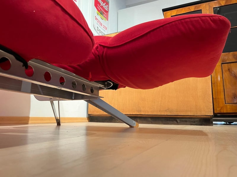 Red Convertible Sofa attributed to Bonaldo, 1980s - 18