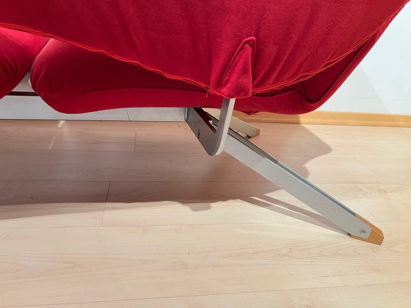 Red Convertible Sofa attributed to Bonaldo, 1980s - 19