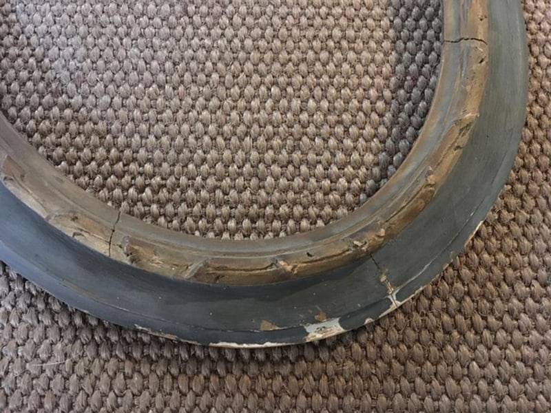 Neoclassical Oval Grey and Gold Wood Frame, Italy - 3