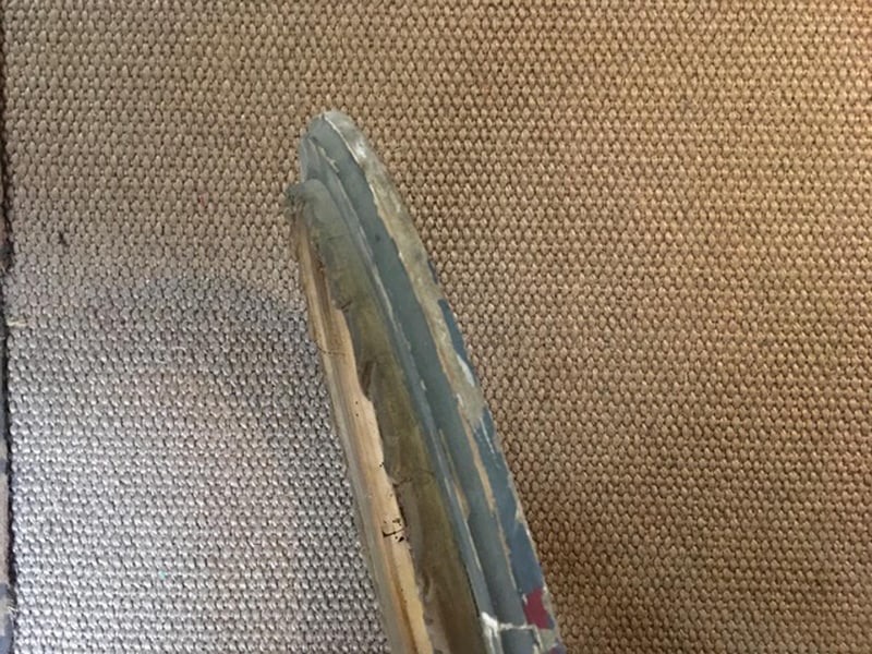 Neoclassical Oval Grey and Gold Wood Frame, Italy - 7