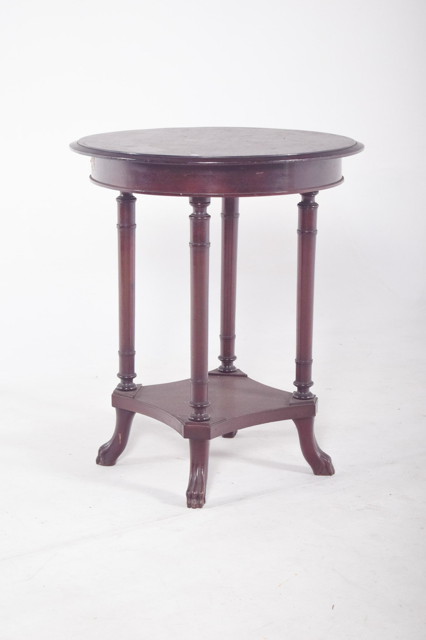 English Round Wood Coffee Table, 1890s - 2
