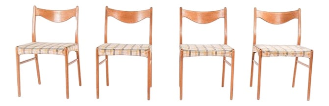 Oak S60 Dining Chairs by Wahl Iversen, 1960s, Set of 4 (1 of 7)