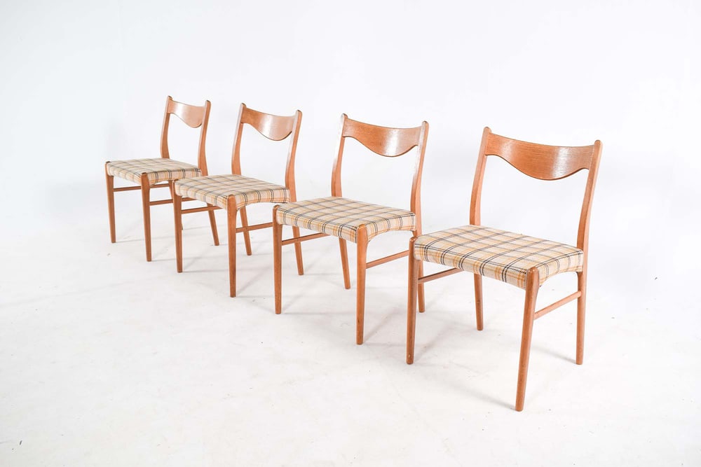 Oak S60 Dining Chairs by Wahl Iversen, 1960s, Set of 4 - 3