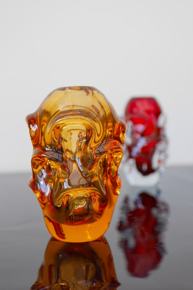 Orange Crystal Vase by Börne Augustsson for Åseda - 12