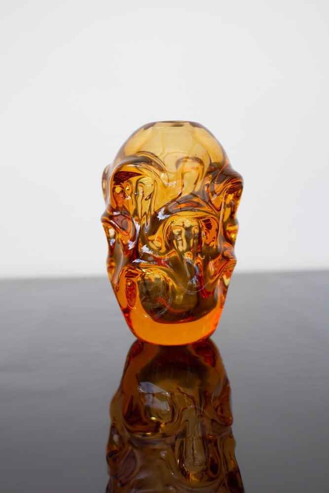 Orange Crystal Vase by Börne Augustsson for Åseda - 13