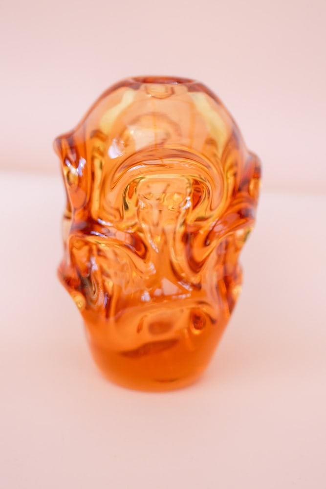 Orange Crystal Vase by Börne Augustsson for Åseda - 14