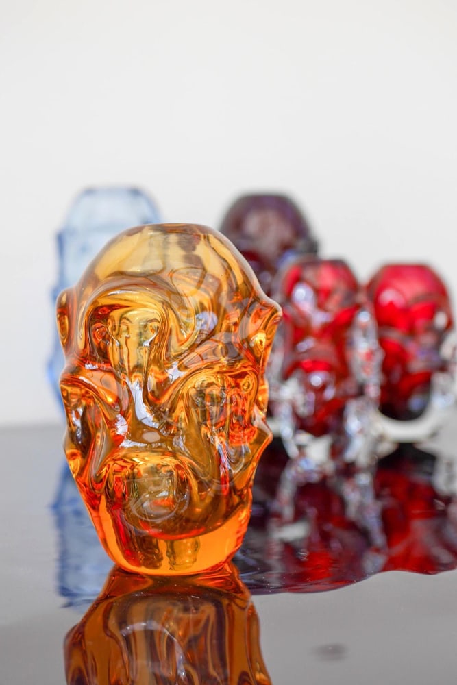 Orange Crystal Vase by Börne Augustsson for Åseda - 6