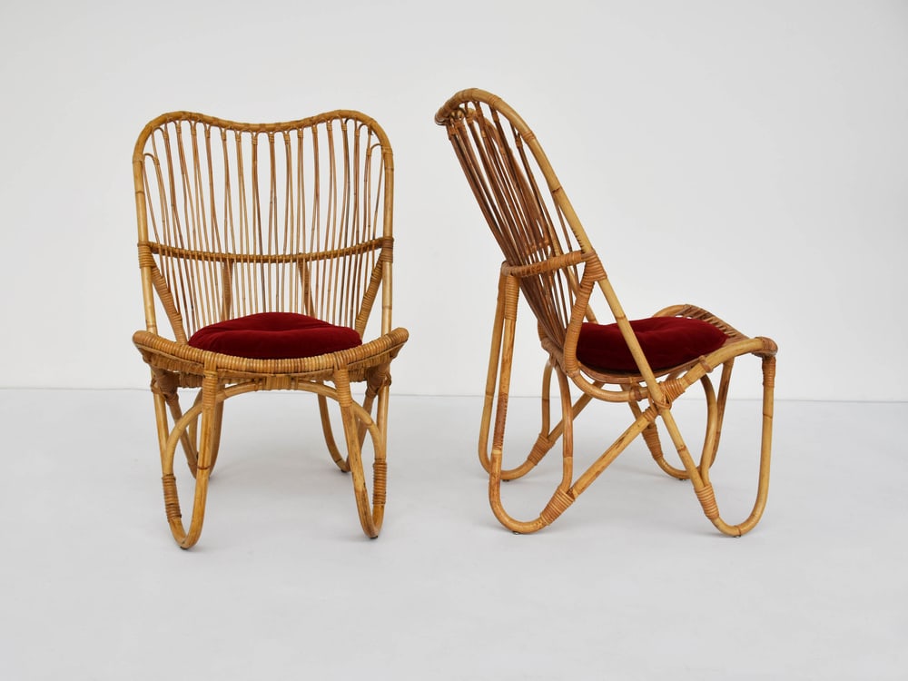 Set of Modern Bamboo Armchairs by Viggo Boesen, 1966 - 2