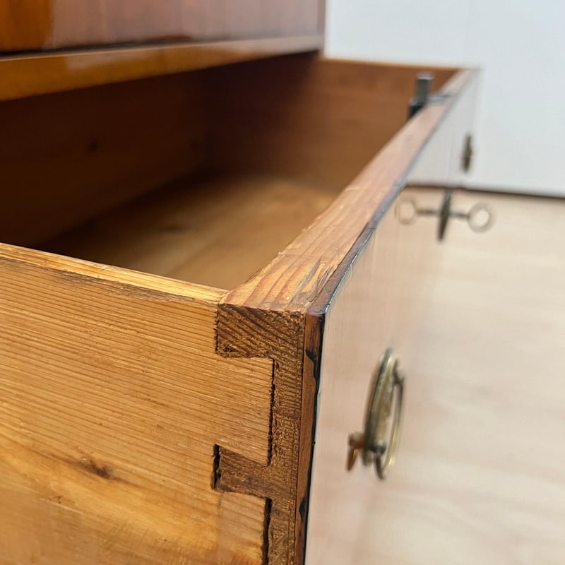 Roll-Top Desk in Cherry Veneer and Brass, 1820 - 19