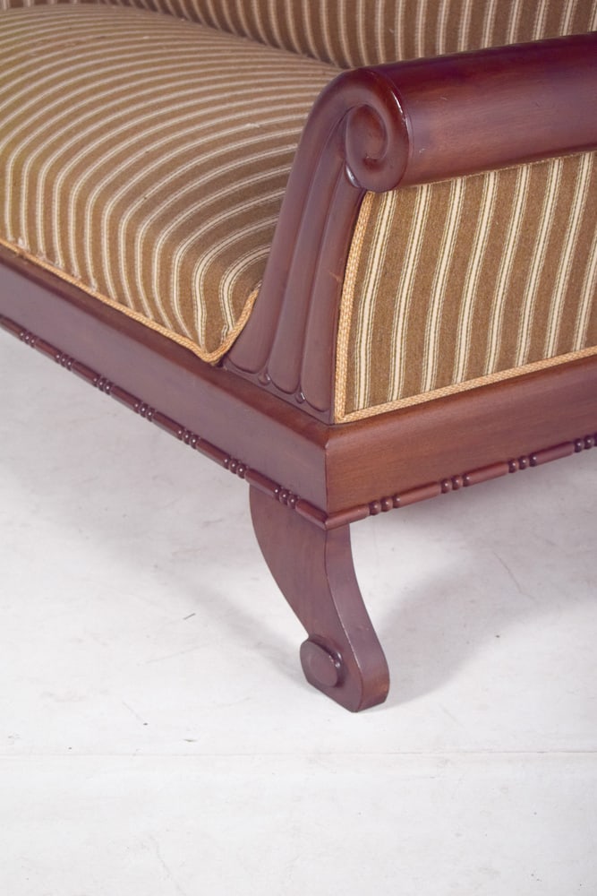 French Upholstered 3-Seater Canape - 3