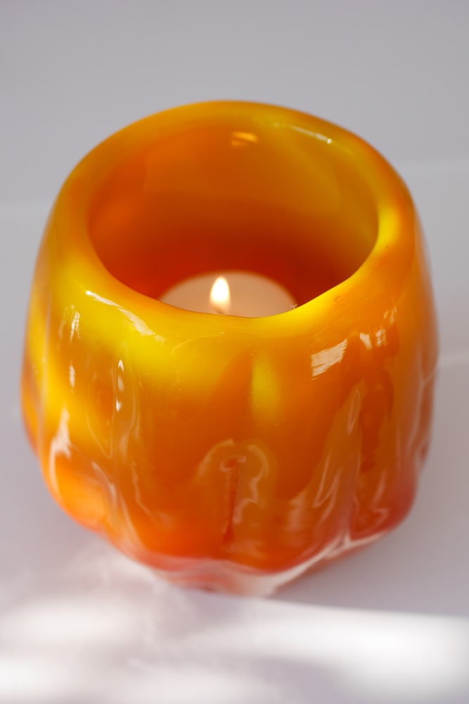 Art Glass Candleholder by Göte Augustsson Ruda Glasbruk - 3