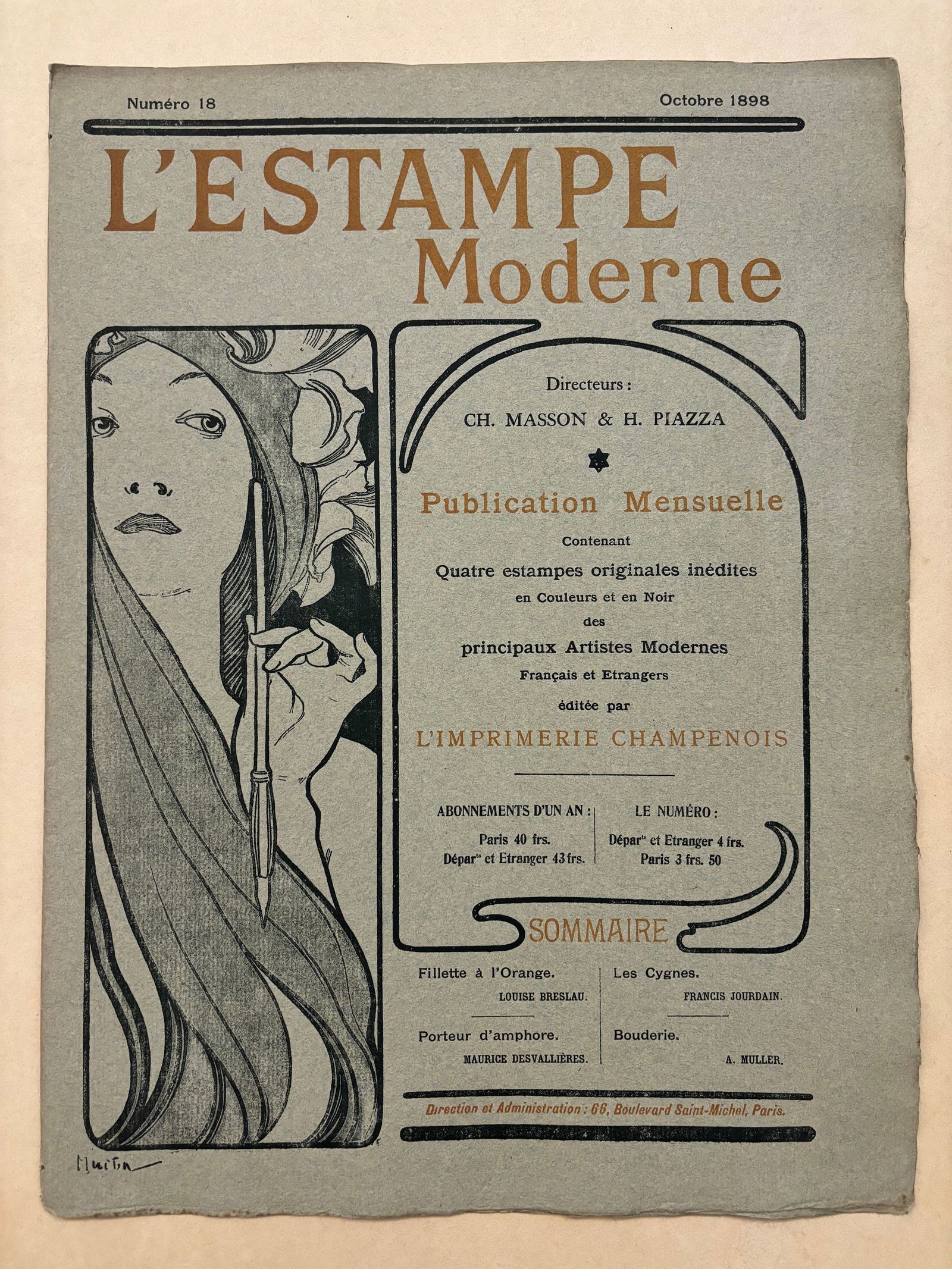 Alphonse Mucha, Cover for l'Estampe Moderne, 1898 - 7