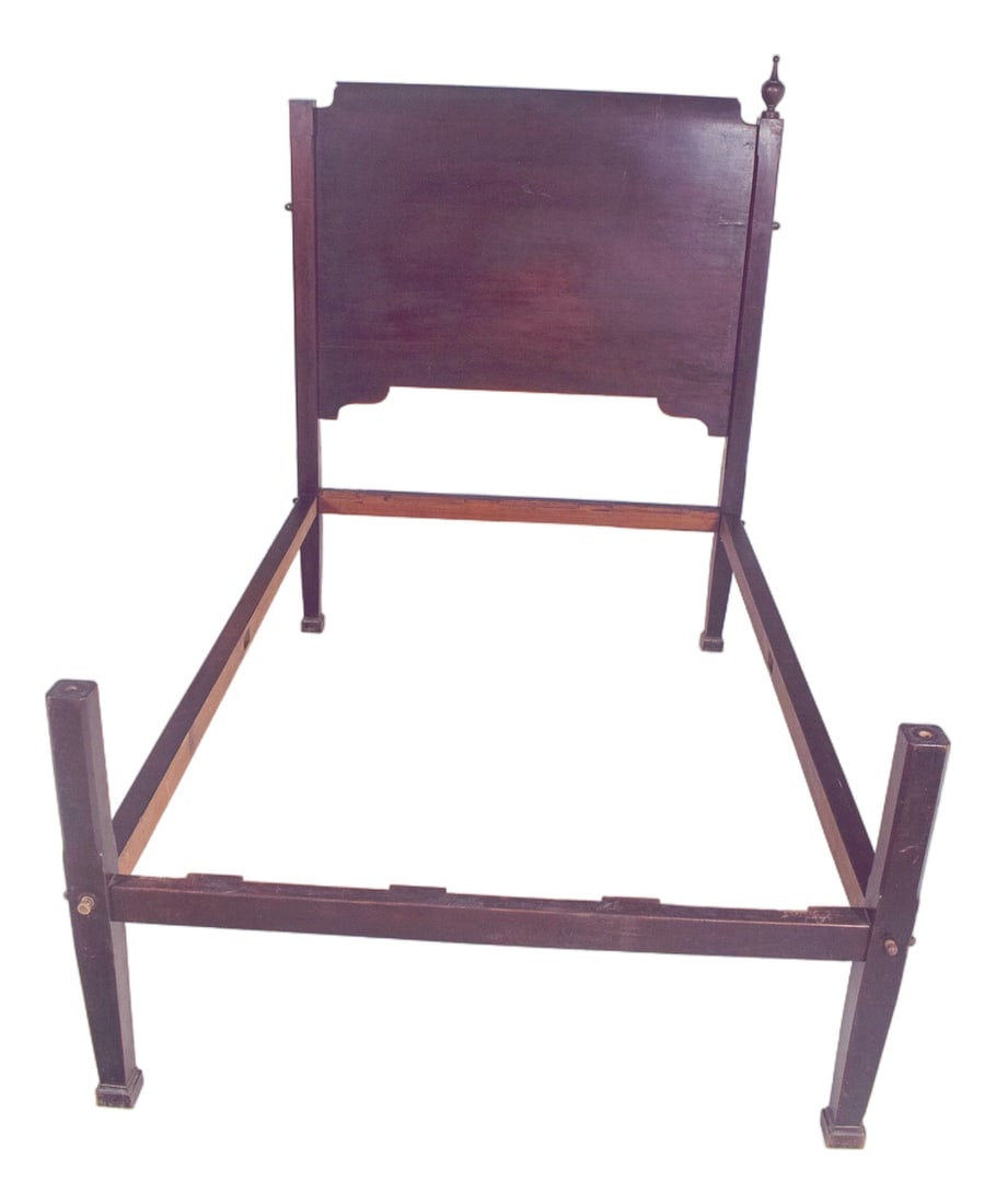 Antique Portuguese Mahogany Bed, 1890 (1 of 13)