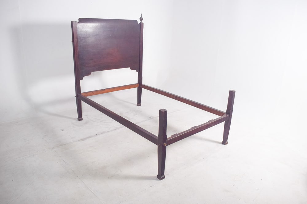 Antique Portuguese Mahogany Bed, 1890 - 2