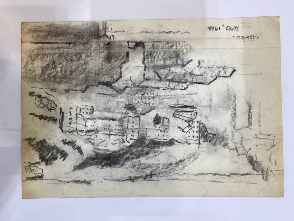 Francine Ledieu, Rodez, 1968, Charcoal on Paper - 3