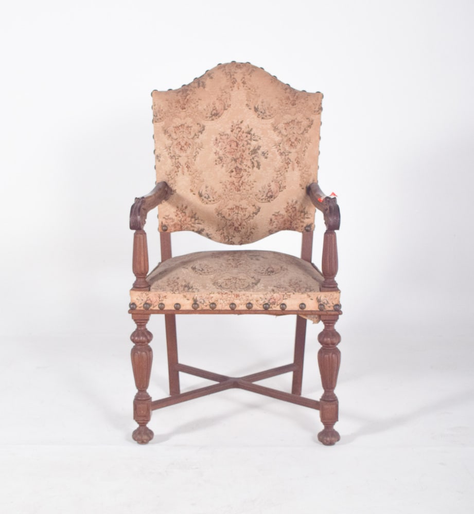 Armchair with Back and Upholstered Seats, 1890s - 2