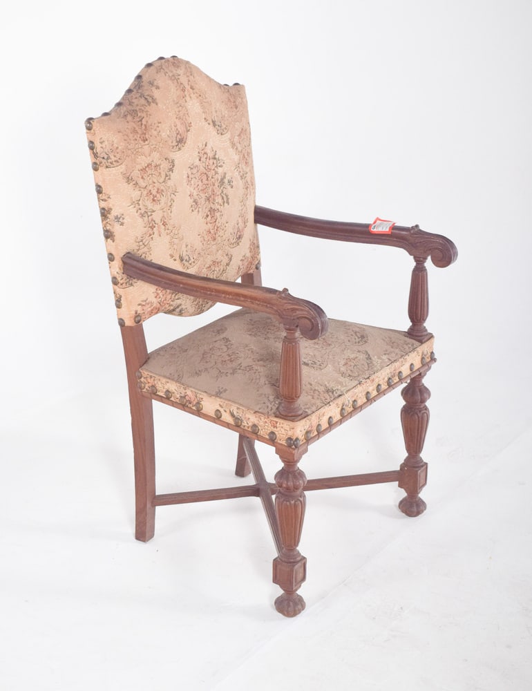 Armchair with Back and Upholstered Seats, 1890s - 3