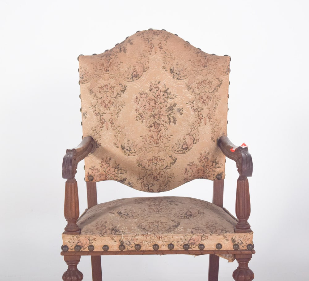 Armchair with Back and Upholstered Seats, 1890s - 7