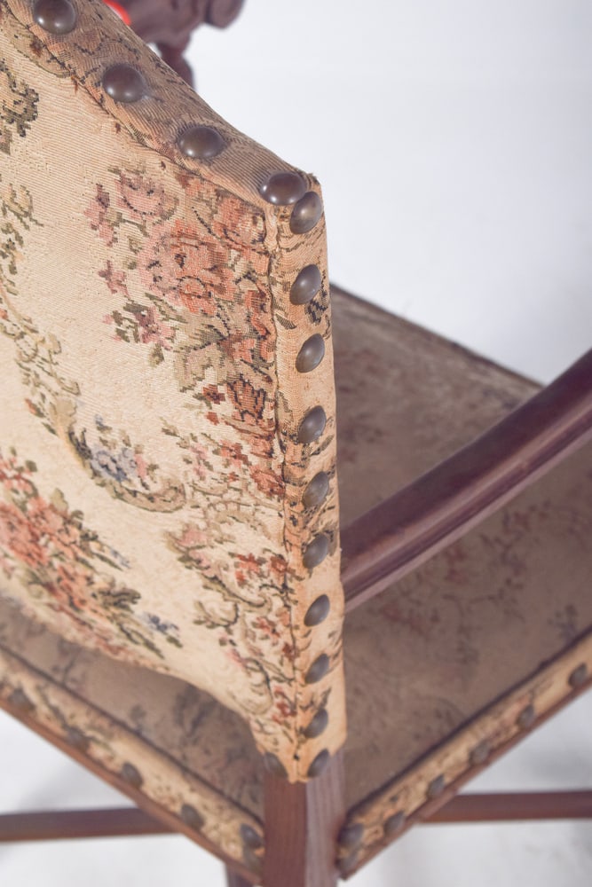 Armchair with Back and Upholstered Seats, 1890s - 8