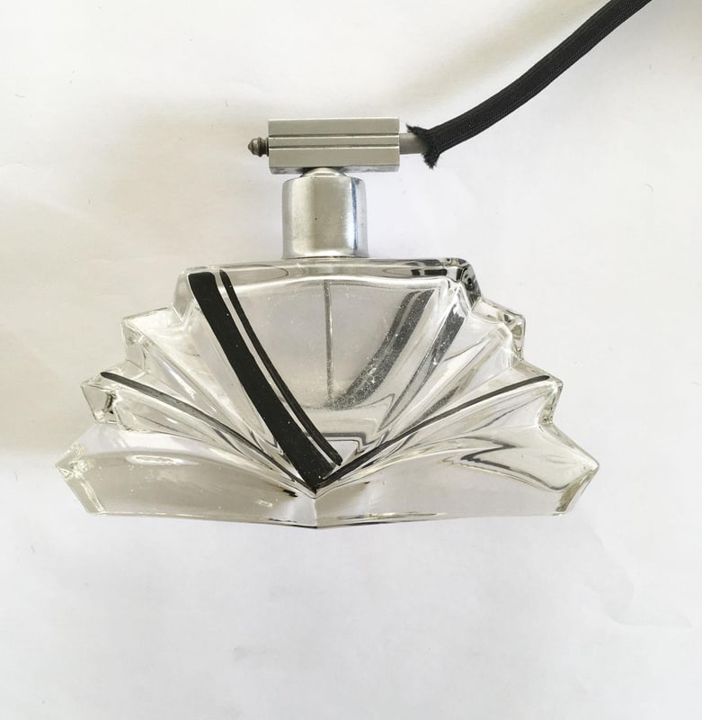 Glass Perfume Sprayer with Black Silk Air Pump, 1930 - 8