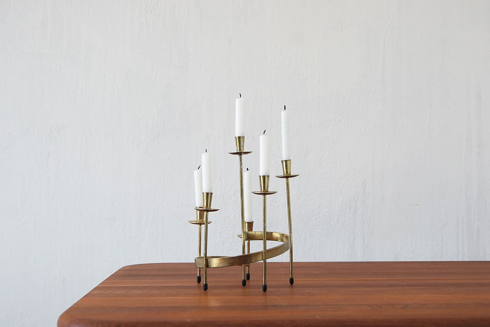 Candleholder by Gunnar Ander for Ystad-Metall, 1950s - 3