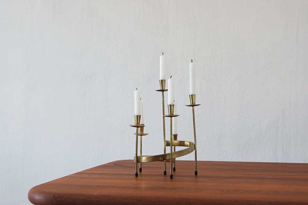 Candleholder by Gunnar Ander for Ystad-Metall, 1950s - 4