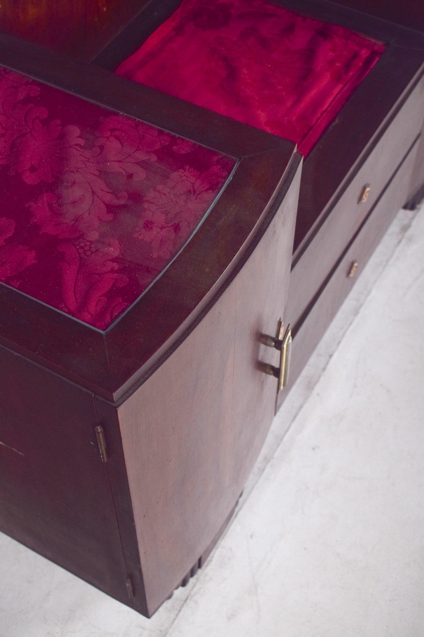 Vintage Art Deco Walnut Dressing Table, 1920s - 5