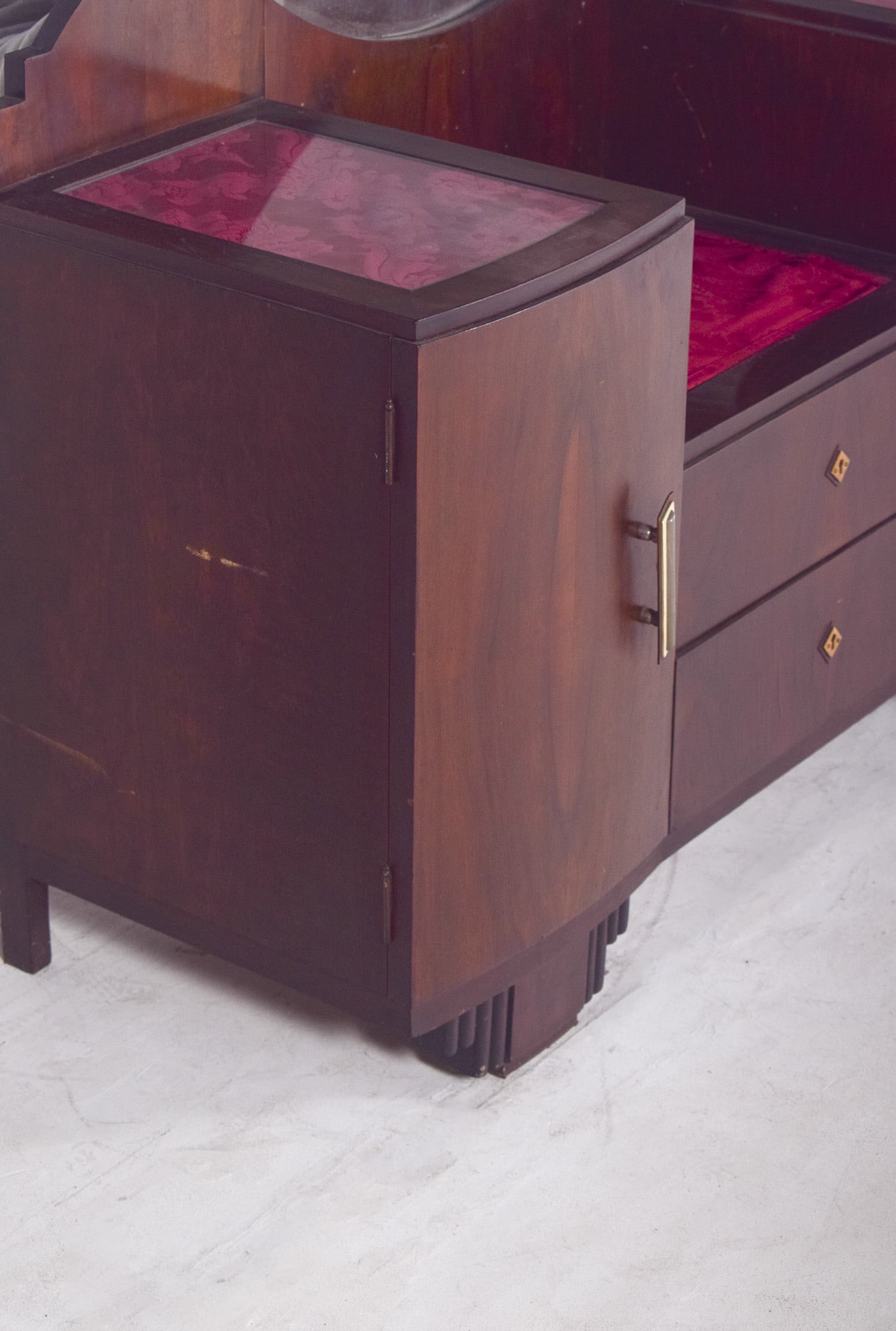 Vintage Art Deco Walnut Dressing Table, 1920s - 6