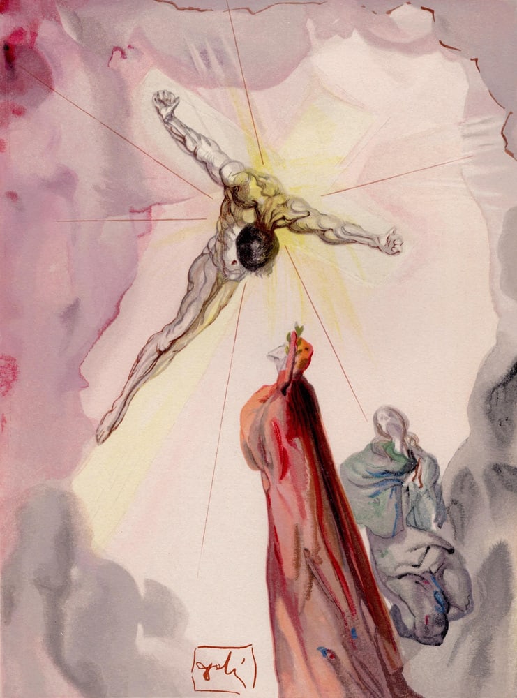 Salvador Dali, The Cross of Mars, 1964, Woodcut - 2