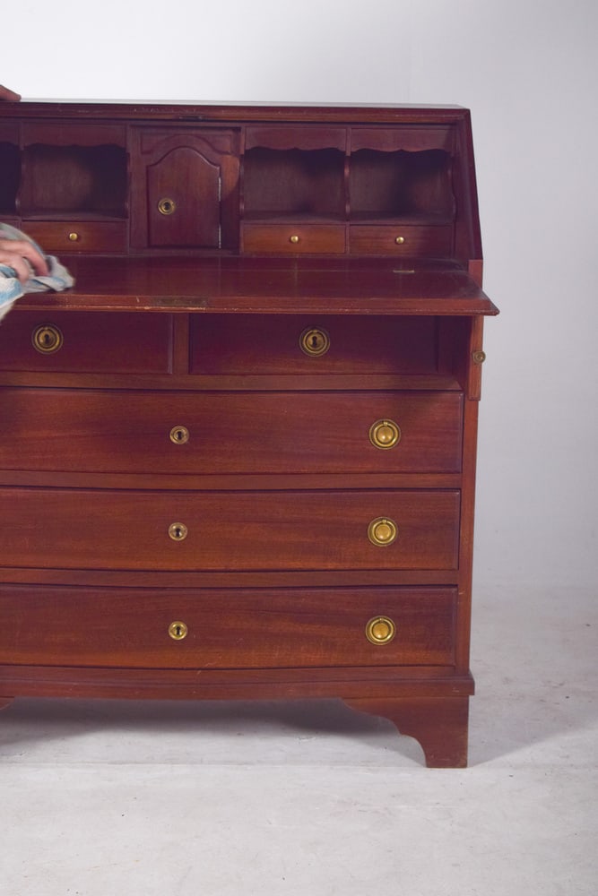 Antique Paper Chest of Drawers in Mahogany, 1890s - 4