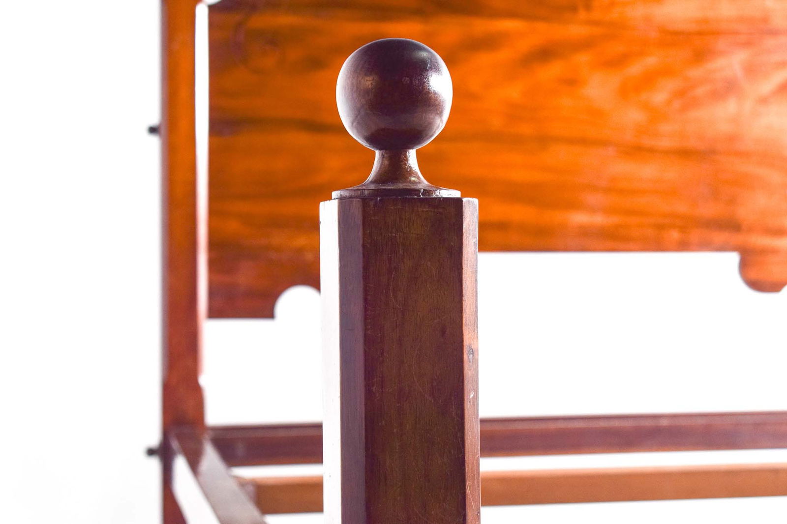 Vintage Portugese Double Bed in Rosewood, 1890 - 3